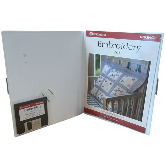 Quilt Embroidery Designs Disk 101 Husqvarna Viking Designer 1 Machine 1990s EUC - Picture 3 of 10